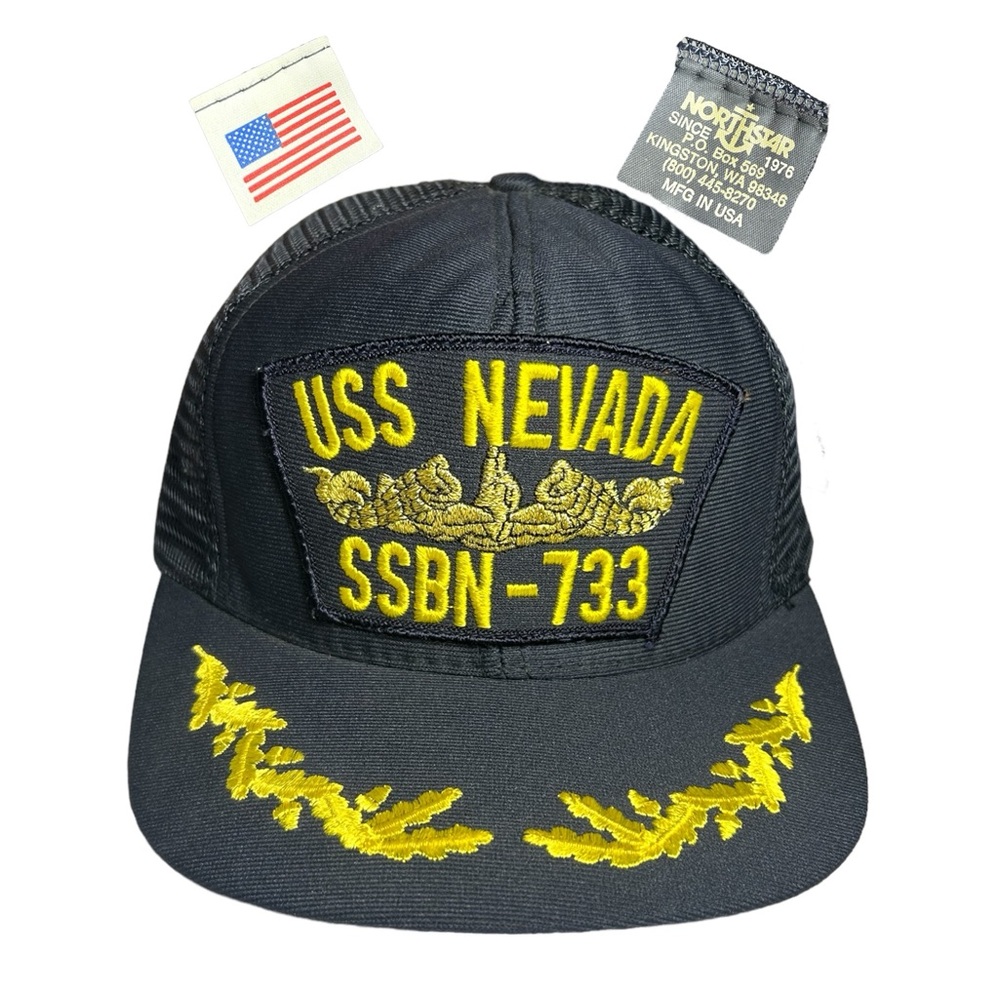 Vtg Navy USS Nevada SSBN-733 Trucker Cap